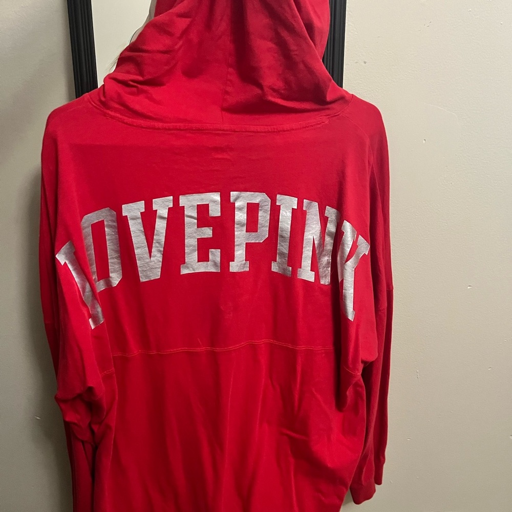 PINK lightweight hoodie Lg